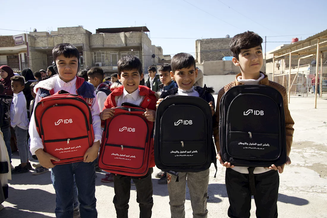 A campaign to distribute school bags and stationery to students in Nineveh